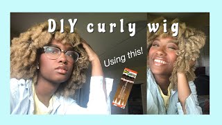 Diy Curly Wig Using Only Braiding Hair | Less Than $20