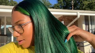 How To: Dark Green Lace Front Body Wave Wig Ft. Klayi Hair