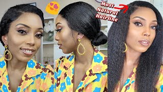 Natural Hair??? Most Realistic Kinky Straight Wig Hairline Ever!  Youth Beauty