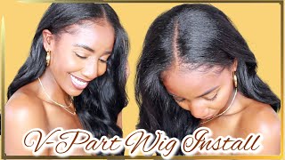 First Time Trying A V-Part Wig | It Looks So Natural! Wiggins Hair Review | Simply Subrena