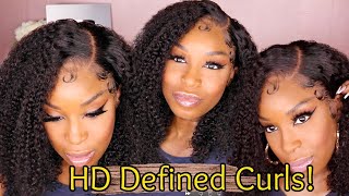 Juicy Defined Hd Lace Curly Wig | Detailed Lace Front Wig Install - Side Part Baby Hair Tutorial