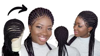 How To Diy Conrow Wig/Very Realistic Wig Using Braiding Hair #Braidedwig #Diy #Cornrows
