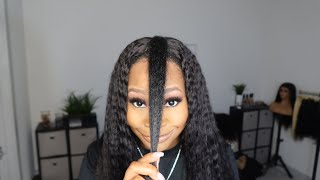 Real 4C Natural Leave-Out U-Part Wig Install | Thin U-Part Kinky Straight Wig Ft. Mslynn