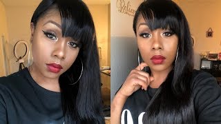 Luxury Bang Wig - Evawigs Full Lace Wig Sk008