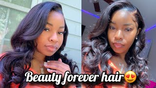 Watch Me Install And Melt This Lace  On This 22Inch Wig  Ft. Beauty Forever Hair