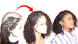 Diy Curly Braided Wig Using Expression Braid Extension - No Closure Wig