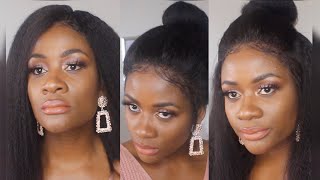 The Most Natural Kinky Straight Lace Wig | Gem Beauty Hair Review