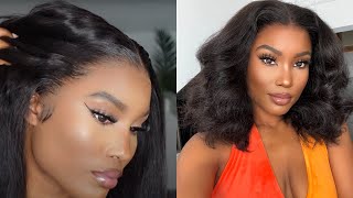 Best Wig Of 2021?! - Crystal  Lace+Skin Melted Grown Hairline+2In1 Style Wet And Wavy Ft.Genius Wigs