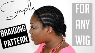 Simple Braiding Pattern For Wigs // With Or Without Leave-Out // 4C Hair // Ng'S Evidence