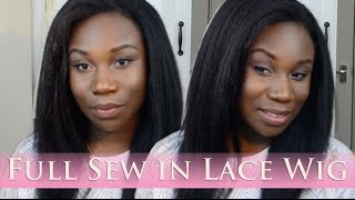 Full Sew In Lace Wig | Blend 4C Hair W/ Kinkystraight