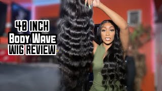 Bomb 40 Inch Body Wave Lace Frontal Aliexpress Wig Unboxing | One More Hair Review