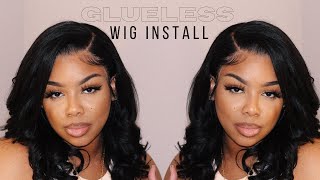 Glueless Wig Install (No Bald Cap) | Thick Body Wave Wig Ft. Elva Hair