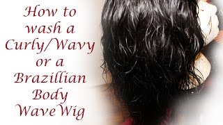 How To Wash A Curly/Wavy Or Brazilian Body Wave Wig Or 3/4 Wig