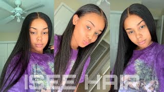 Silkiest Straight Wig Ever  | Install + Review | Isee Hair