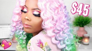 Idk ! | $45 Synthetic Lace Front Wig Transformation | Unicorn Body Wave | Mermaid Hair | Tastepink