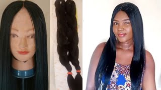 Diy Full Wig Using Crochet/ With Expression Braiding Hair/No Closure