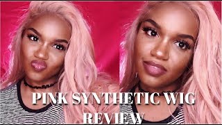 Slaying My Pink Synthetic Lace Front Wig Review // Amazon Hair Kryssma