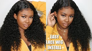 Pre-Plucked 13X6 Deep Curly Lace Wig Install | Besthairbuy