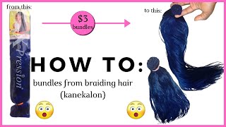 How To Make Bundles With Braiding Hair |No Machine