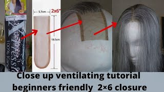 How To Ventilate A Lace Closure / Closure Up Ventilating Beginner Friendly