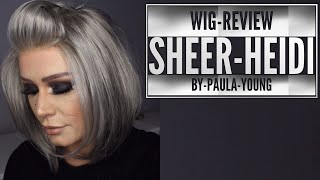 Wig Review Paula Young Sheer Heidi (Soft Silvery Moon) | Alopecia | Wigs | Lace Front Long Bob Wig