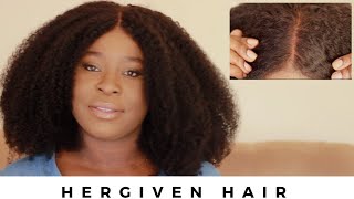 What Wig?!?! |Coily Textured Full Lace Wig |Swiss Transparent Lace |Hergiven Hair |No Glue Needed!