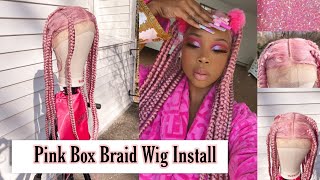 Pink Box Braided Full Lace Wig | Coi Leray Inspired Hair