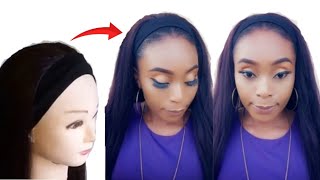 Diy Head Band Wig Using Xpression Braiding Hair || Genevieve Ezinwa