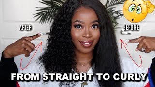 Game Changerfrom Straight To Curly In Mins| New Pre-Tinted Transparent Lace Wig Ft. Geniuswigs