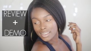 Evawigs Kinky Straight Wig Review + Application Demo