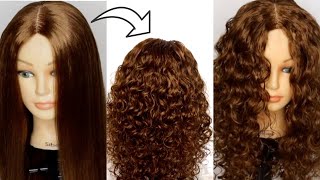 How To Curl Crochet Wig | Diy Crochet Wig Using Extension Braiding Hair