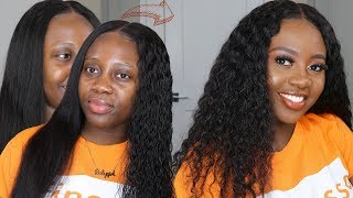 Protective Style | Define Curly Hair From Yaki Straight | *New* Transparent Lace Wig Ft  Geniuswigs