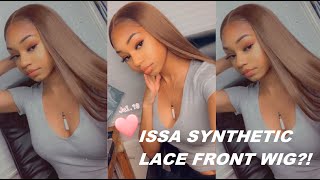 My First Wig Install | Synthetic Who?! | Missyvan Wig Review Brown 13X6 Lace | Affordable Amazon Wig