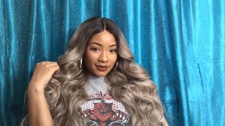 Outre Human Hair Blend Lace Front Wig & Play Swiss Lace I Part Jericka