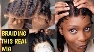 Braiding A Wig  Looks So Natural + Styling It Ft Amanda Hair