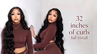 32 Inches Of Curls! Super Melted Hd Lace | Full Install | Asteria Hair
