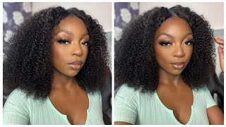 Unice Hair Kinky Curly V Part Wig First Impressions - No Leave Out