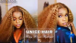 ‍♀️Beyoncé Inspired • Pre-Colored Honey Blonde Highlight Wig Ft. Unice Amazon