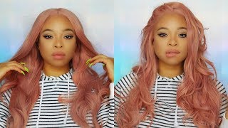 Iws #9 Lib / Amazon Rose Gold Pastel Pink Swiss Lace Wig | $39 Try-On & Review | The Heathers.