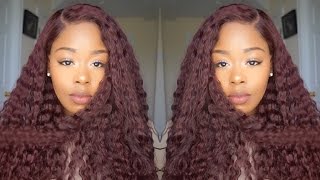 Super Red Curly 360 Wig Ft. Chinalacewig.Com