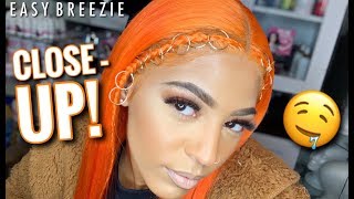 All Orange Wig Color Tutorial Install! | Isee Wigs On Aliexpress