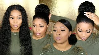 Bun Tutorial: 3 Easy Bun Hairstyles For Curly Hair | 360 Full Lace Wig | Chinalacewig