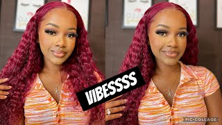 Perfection  | Must Have Deepwave 99J Burgundy Wig | Upretty Hair
