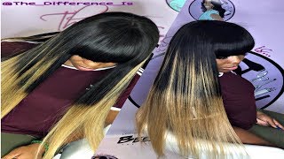 Full Lace Closure Sew-In With Bangs | Vallbest Hair