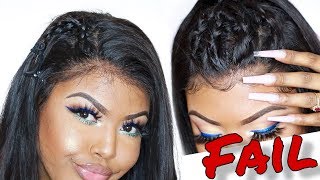 Braiding My Lace Wig With Super Long Nails Epic Fail Ft Chinalacewig.Com