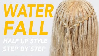 How To Waterfall Braid Step By Step For Beginners [Cc] | Everydayhairinspiration