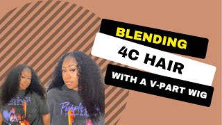 Unice Hair V-Part Kinky Curly Wig! | Review & Install On 4C Hair!