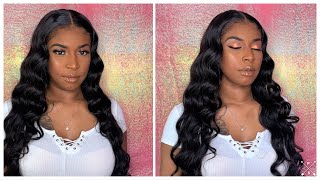 This Best 26 Inch Body Wave Lace Front Wig Install | Affordable Human Hair Wig |  Yiroo Hair