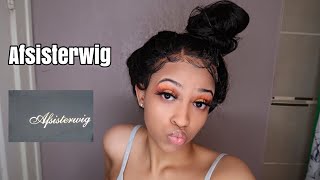 The Back Of Full Lace Wig With High Bun Hairstyle | Invisible Full Lace Swiss Lace Ft Afsisterwig
