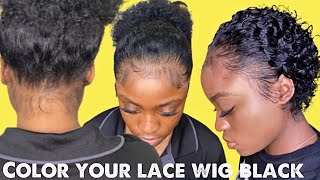 360 Full Lace | Bomb Babyhair Plus |Coloring Your Lace Wig Jet Black #Boldhold
